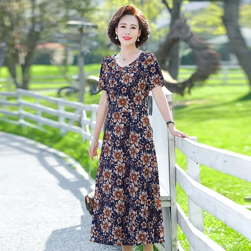 2021 Summer Dresses Casual Vintage Clothing Flowers Dress Print New o-neck Short Sleeve Women for Female Polyester
2021 Summer Dresses Casual Vintage Clothing Flowers Dress Print New o-neck Short Sleeve Women for Female Polyester