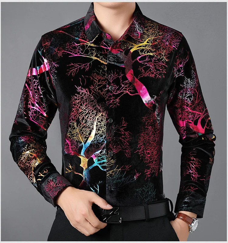 Autumn young and middle-aged men's Velvet bright face long sleeve printed shirt personalized business casual shirt cardigan
Autumn young and middle-aged men's Velvet bright face long sleeve printed shirt personalized business casual shirt cardigan