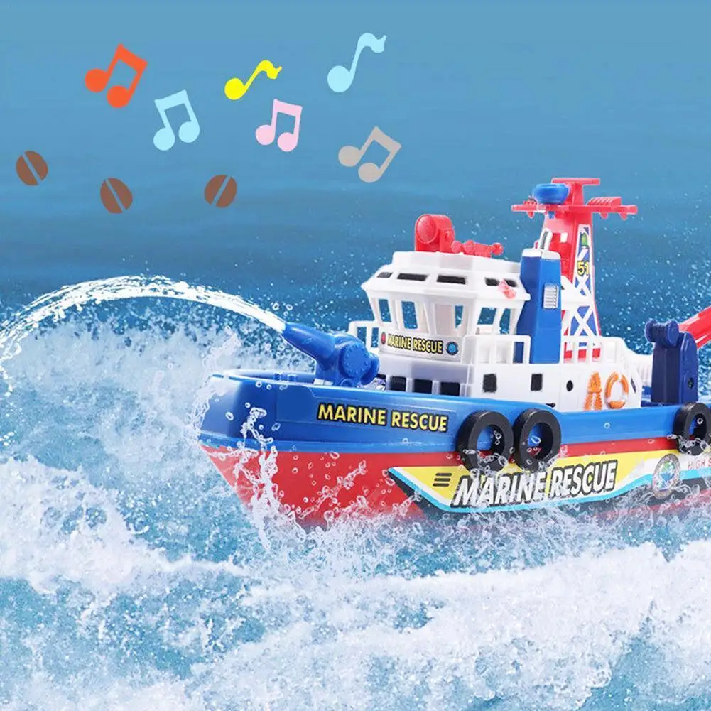 Electric Water-Spraying Marine Rescue Fire Fighting Boat Fire Fighting Ship Toys Non-Remote Bath Toy Kids Children's Day Gift
Electric Water-Spraying Marine Rescue Fire Fighting Boat Fire Fighting Ship Toys Non-Remote Bath Toy Kids Children's Day Gift