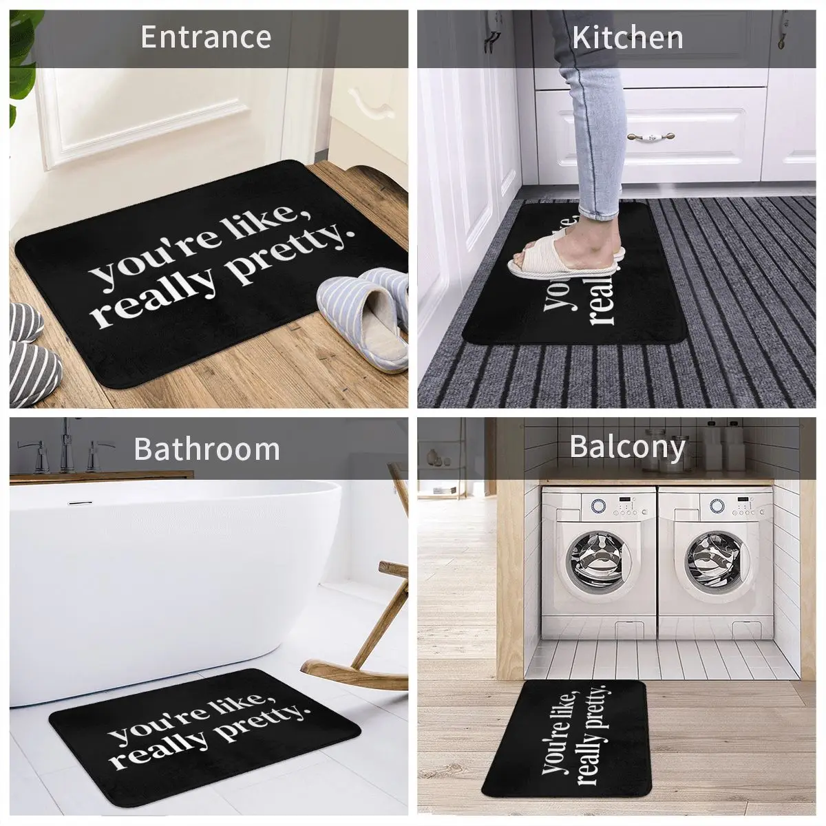 You're Like Really Pretty Bath Mat Polyester Rug Carpet Door Mat Pad Nonslip Antiwear Entrance Living Room Home Bathroom Hallway
You're Like Really Pretty Bath Mat Polyester Rug Carpet Door Mat Pad Nonslip Antiwear Entrance Living Room Home Bathroom Hallway