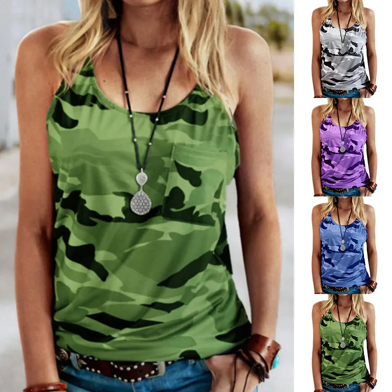 Sleeveless Camouflage T-shirt Plus Size Vest Top Summer Women Crew Neck Casual Tank Top Loose Tunic Cotton Blend
Sleeveless Camouflage T-shirt Plus Size Vest Top Summer Women Crew Neck Casual Tank Top Loose Tunic Cotton Blend
