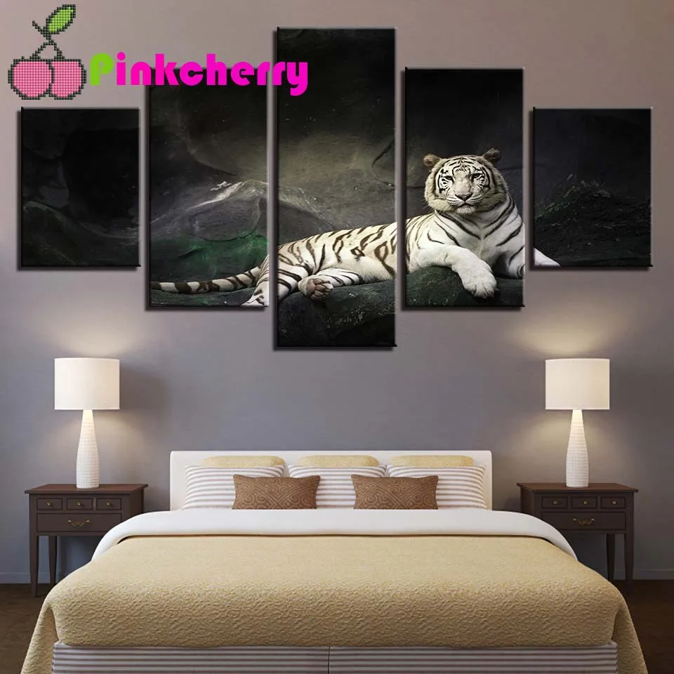 5 Pieces Diy Diamond Painting Animal White Tiger Full Square/Round Mosaic embroidery Multi Panel k249
5 Pieces Diy Diamond Painting Animal White Tiger Full Square/Round Mosaic embroidery Multi Panel k249