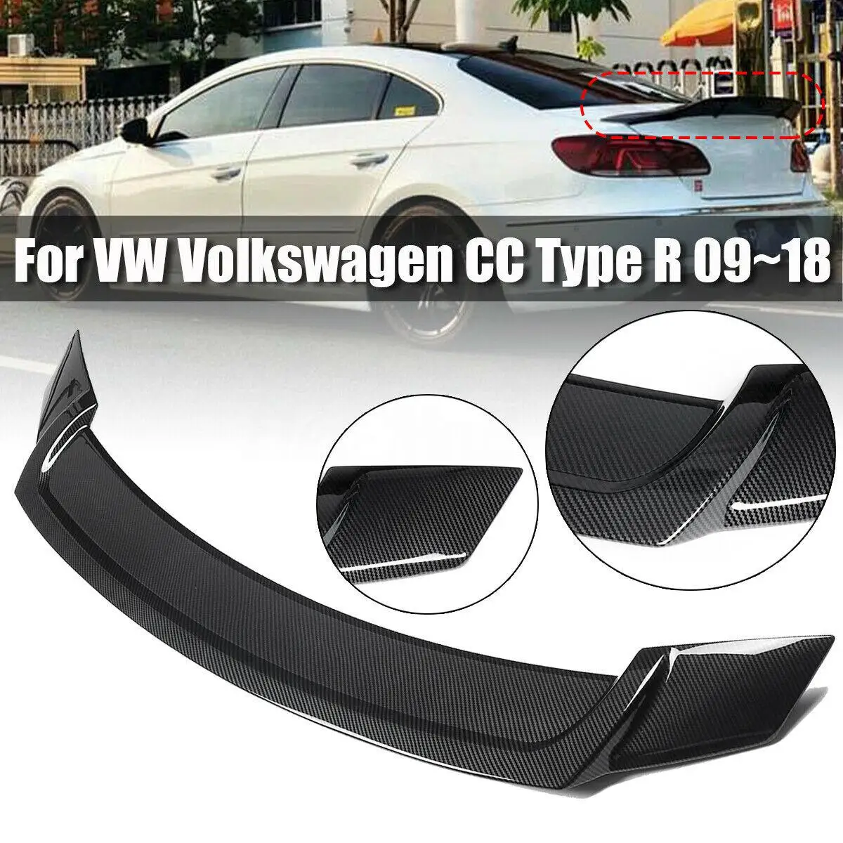 Carbon Fiber Car Rear Trunk Spoiler Wing Lip for VW Volkswagen VW CC Type R 2009 2010 2011 2012-2018 Rear Trunk Spoiler Wing Lip
Carbon Fiber Car Rear Trunk Spoiler Wing Lip for VW Volkswagen VW CC Type R 2009 2010 2011 2012-2018 Rear Trunk Spoiler Wing Lip