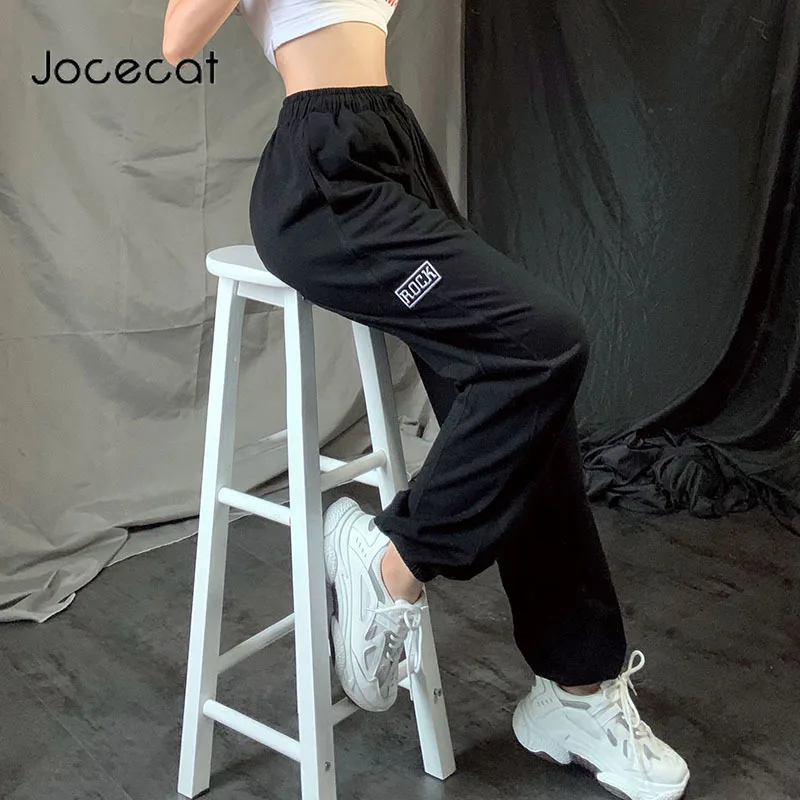 Повседневная Женская одежда для бега с буквенным принтом; Спортивные брюки в Корейском стиле с высокой талией и завязками; Уличная одежда; Ж... 
Повседневная Женская одежда для бега с буквенным принтом; Спортивные брюки в Корейском стиле с высокой талией и завязками; Уличная одежда; Ж...