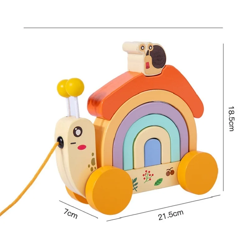 Wooden Push And Pull Toy With Rainbow Building Blocks Stacking Toys For Toddlers Montessori Early Educational Learning Toy
Wooden Push And Pull Toy With Rainbow Building Blocks Stacking Toys For Toddlers Montessori Early Educational Learning Toy