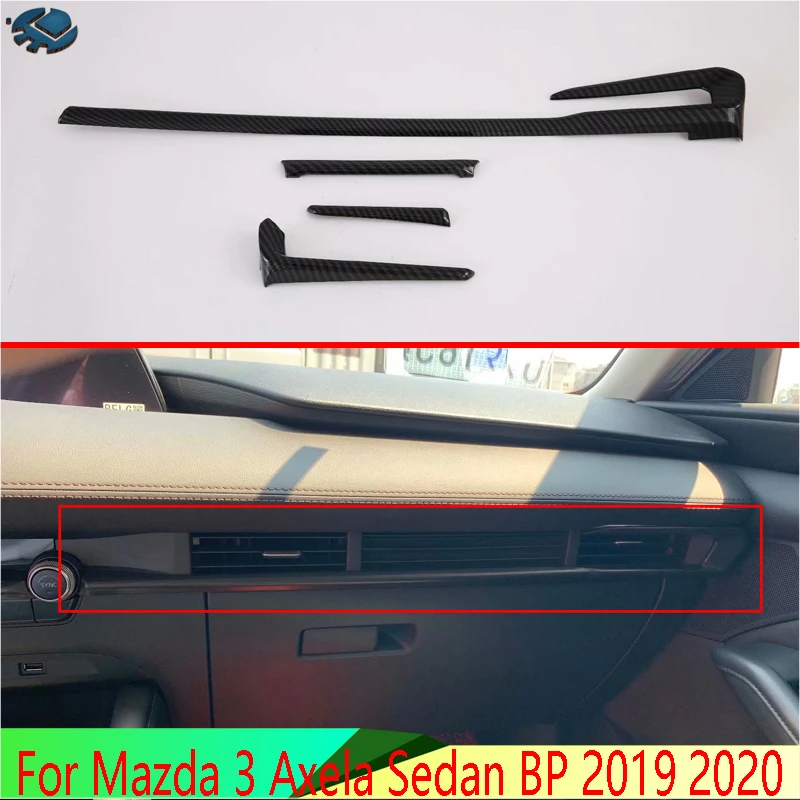 Центральная консоль из углеродного волокна для Mazda 3 Axela Sedan BP 2019 2020|Лепнина