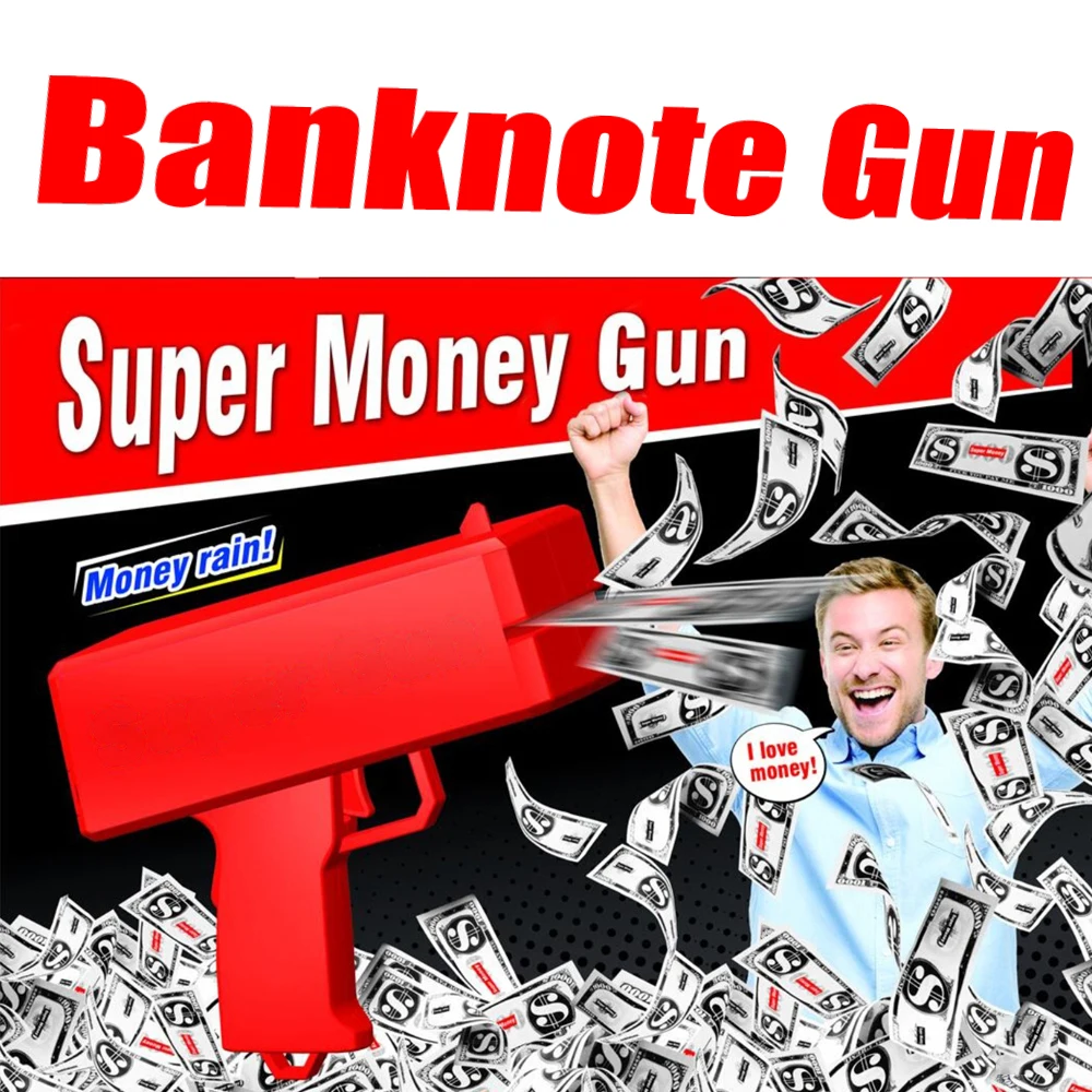 Funny Banknote Gun Toys Rain Money Gun Toys Red Cash Cannon Gun 100pcs Bills Party Game Gun Birthday Christmas Gift For Kids
Funny Banknote Gun Toys Rain Money Gun Toys Red Cash Cannon Gun 100pcs Bills Party Game Gun Birthday Christmas Gift For Kids