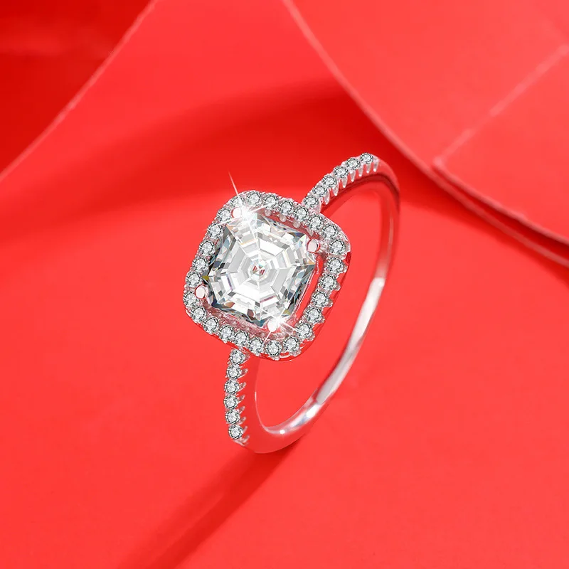 Wong Rain 100% 925 Sterling Silver Asscher Cut 2 CT Real Moissanite Diamonds Couple Ring Engagement Ring For Women Fine Jewelry
Wong Rain 100% 925 Sterling Silver Asscher Cut 2 CT Real Moissanite Diamonds Couple Ring Engagement Ring For Women Fine Jewelry