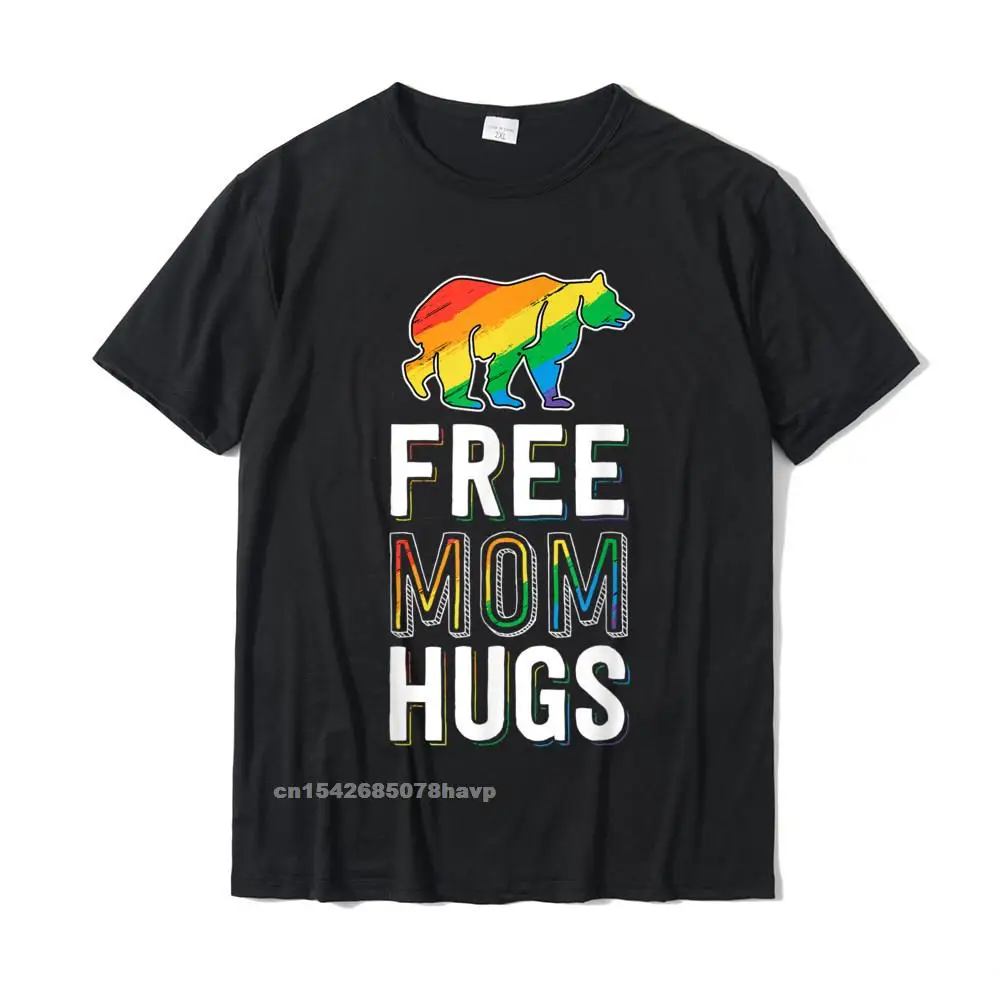 

Free Mom Hugs Pride Shirt Proud Mom LGBTQ Parent LGBT T-Shirt FashionableNormal T Shirt Prevalent Cotton Adult T Shirts