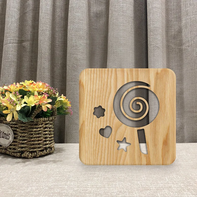 3D Wooden Lollipop Footprints Shadow LED Wood USB Desk Night Light Decoration Christianity Crucifix Crafts Table Lamps Gift Kid
3D Wooden Lollipop Footprints Shadow LED Wood USB Desk Night Light Decoration Christianity Crucifix Crafts Table Lamps Gift Kid