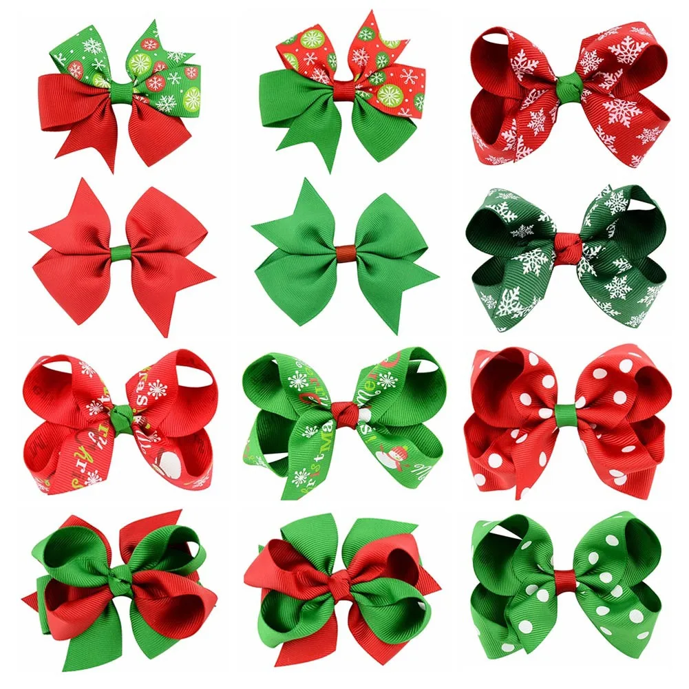 12PCS Christmas Grosgrain Ribbon Bows Print Snowman Ornament Christmas Party Snow Pinwheel Hair Clips Christmas Hair Accessories
12PCS Christmas Grosgrain Ribbon Bows Print Snowman Ornament Christmas Party Snow Pinwheel Hair Clips Christmas Hair Accessories