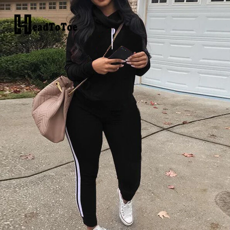Solid Striped Drawstring Casual Sporty 2 Piece Set Women Full Sleeve High Neck Elastic Two Piece Outfits Woman
Solid Striped Drawstring Casual Sporty 2 Piece Set Women Full Sleeve High Neck Elastic Two Piece Outfits Woman