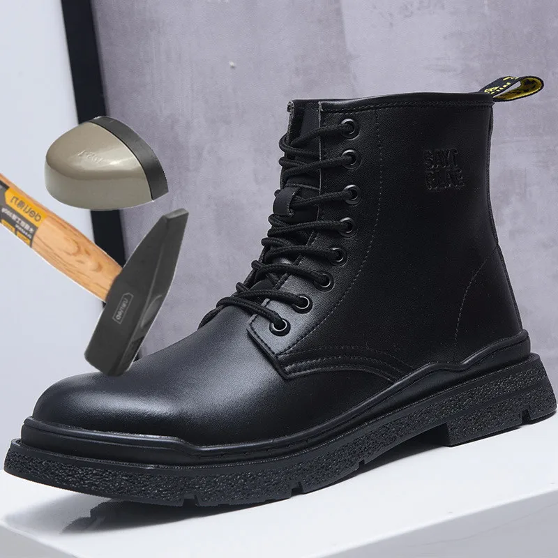 Men Motorcycle Ankle Boots Autumn Safety Shoes Leather Lace-Up Military Boots Steel Toe Indestructible Security Working Shoes
Men Motorcycle Ankle Boots Autumn Safety Shoes Leather Lace-Up Military Boots Steel Toe Indestructible Security Working Shoes