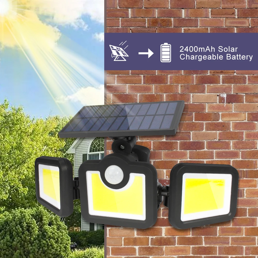 172cob /100cob Solar Wall Light Street Light Adjustable PIR Motion Sensor Waterproof Outdoor Lighting for Garden Home Spotlight
172cob /100cob Solar Wall Light Street Light Adjustable PIR Motion Sensor Waterproof Outdoor Lighting for Garden Home Spotlight