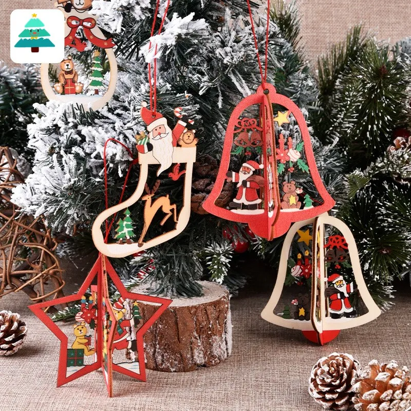 Christmas Decorations For Home Party New Year 4PC 6PC Christmas Ornament Wooden Hanging Pendants Star Xmas Tree Bell
Christmas Decorations For Home Party New Year 4PC 6PC Christmas Ornament Wooden Hanging Pendants Star Xmas Tree Bell