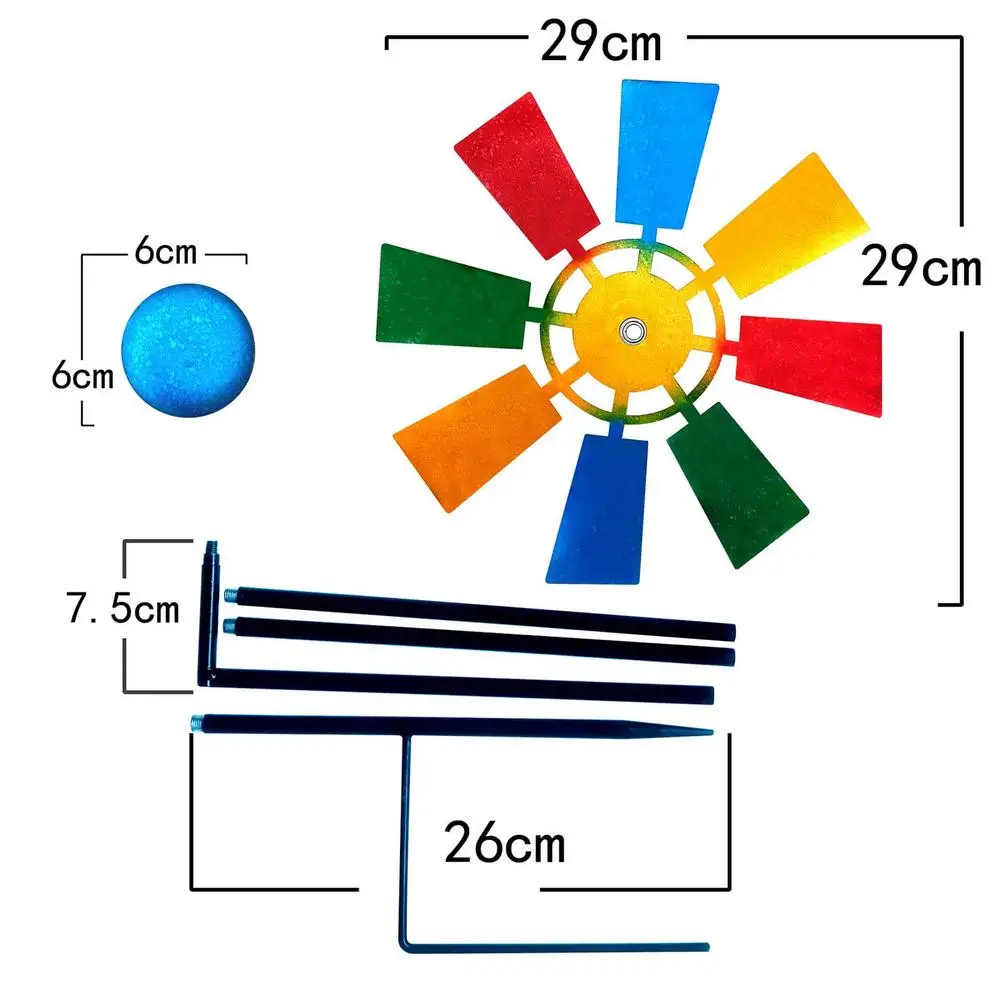 Color Iron Wind Spinner Outdoor Garden Lawn Windmill Ornament Yard Stake Home Decoration Accessories
Color Iron Wind Spinner Outdoor Garden Lawn Windmill Ornament Yard Stake Home Decoration Accessories