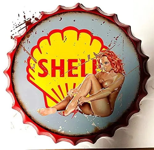 Retro Sign Oil Brand Logo and Race Queen Bottle Caps Retro Metal Tin Sign Diameter 13.8 Inches - Home Decor Bar Plaque Lounge
Retro Sign Oil Brand Logo and Race Queen Bottle Caps Retro Metal Tin Sign Diameter 13.8 Inches - Home Decor Bar Plaque Lounge