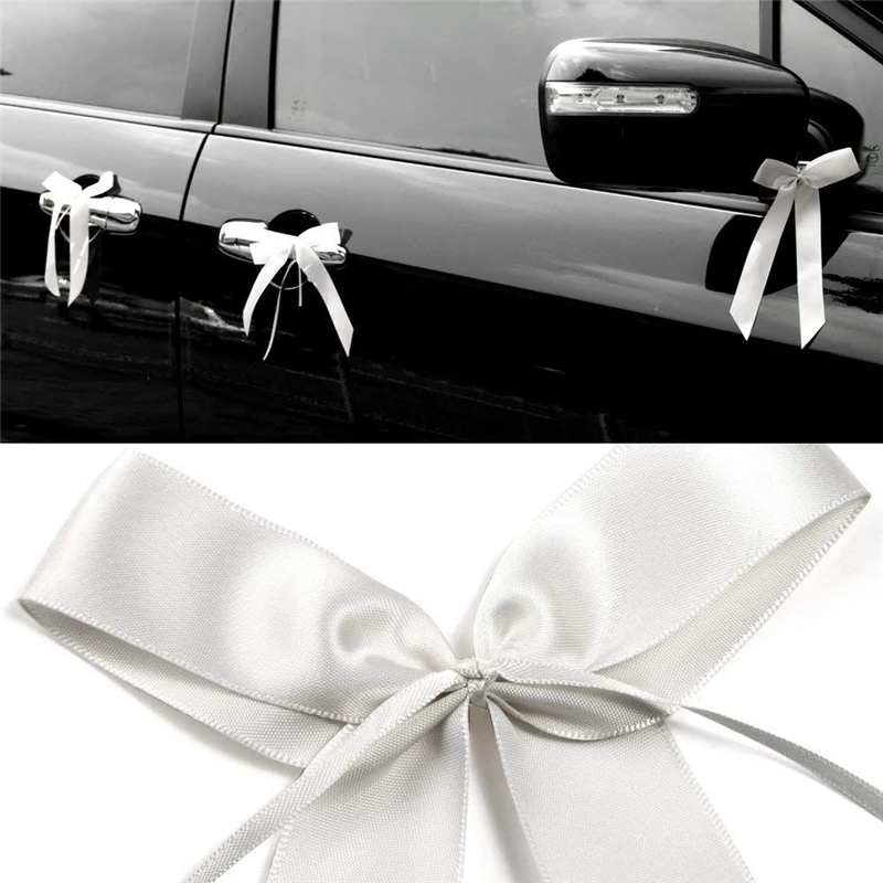 25 шт. белое украшение для автомобиля Свадебный галстук бабочка свадебное
