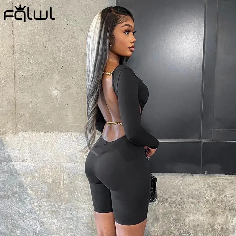 FQLWL Fall Winter Chain Backless Black Rompers Womens Jumpsuits Sexy Club One Piece Outfits For Women Long Sleeve Bodycon Romper
FQLWL Fall Winter Chain Backless Black Rompers Womens Jumpsuits Sexy Club One Piece Outfits For Women Long Sleeve Bodycon Romper