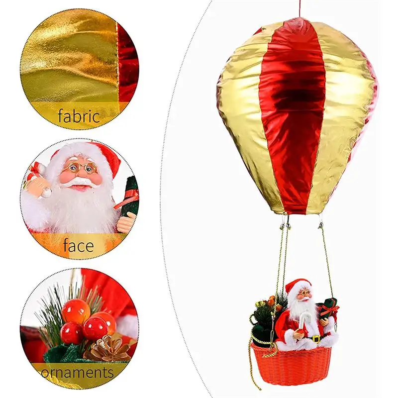 Santa Claus hot air balloon Christmas mall hotel Christmas party atmosphere ceiling decoration
Santa Claus hot air balloon Christmas mall hotel Christmas party atmosphere ceiling decoration