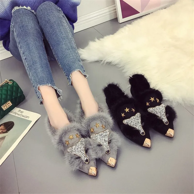 Women′s 2021 Autumn And Winter New Wild Plus Velvet Warm Fox Pointy Fluffy Flat Shallow Mouth Lazy Shoes
Women′s 2021 Autumn And Winter New Wild Plus Velvet Warm Fox Pointy Fluffy Flat Shallow Mouth Lazy Shoes