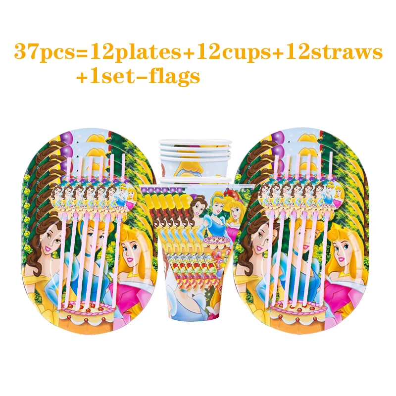 Six Princess Snow White Cinderella Birthday Party Event Decorations Disposable Tableware Set Plate+Napkin+Straw Kids Girl Supply
Six Princess Snow White Cinderella Birthday Party Event Decorations Disposable Tableware Set Plate+Napkin+Straw Kids Girl Supply