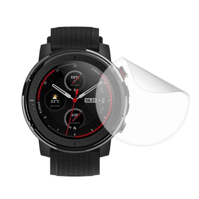 Мягкая прозрачная защитная пленка для Xiaomi Huami Amazfit Stratos 3 Watch Stratos3 Smartwatch экрана (не