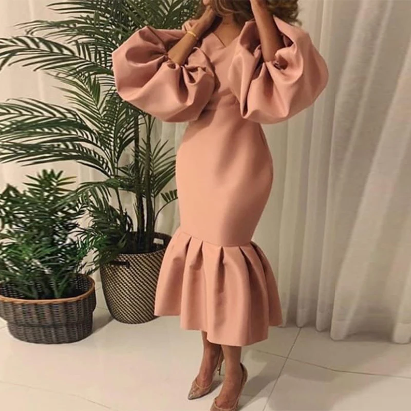 Sexy V Neck Women Elegant Mermaid Dress Spring Casual Office Lady Soild Bodycon Dress Retro Puff Sleeve Party Dress Vestidos 3XL
Sexy V Neck Women Elegant Mermaid Dress Spring Casual Office Lady Soild Bodycon Dress Retro Puff Sleeve Party Dress Vestidos 3XL