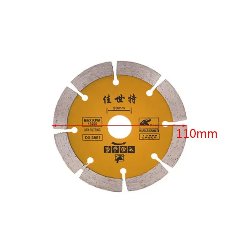 110mm Diamond Saw Blade Angle Grinder Marble Stone Cutting Disc for Ceramic Concrete Brick
110mm Diamond Saw Blade Angle Grinder Marble Stone Cutting Disc for Ceramic Concrete Brick