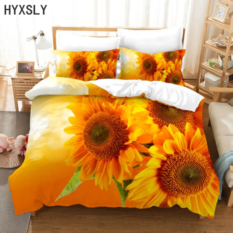 Charming Sunflowers Bedding Set Luxury 3D Floral Duvet Cover Sets Flower Quilt Cover Digital Printing Bed Linen Fashion Design
Charming Sunflowers Bedding Set Luxury 3D Floral Duvet Cover Sets Flower Quilt Cover Digital Printing Bed Linen Fashion Design