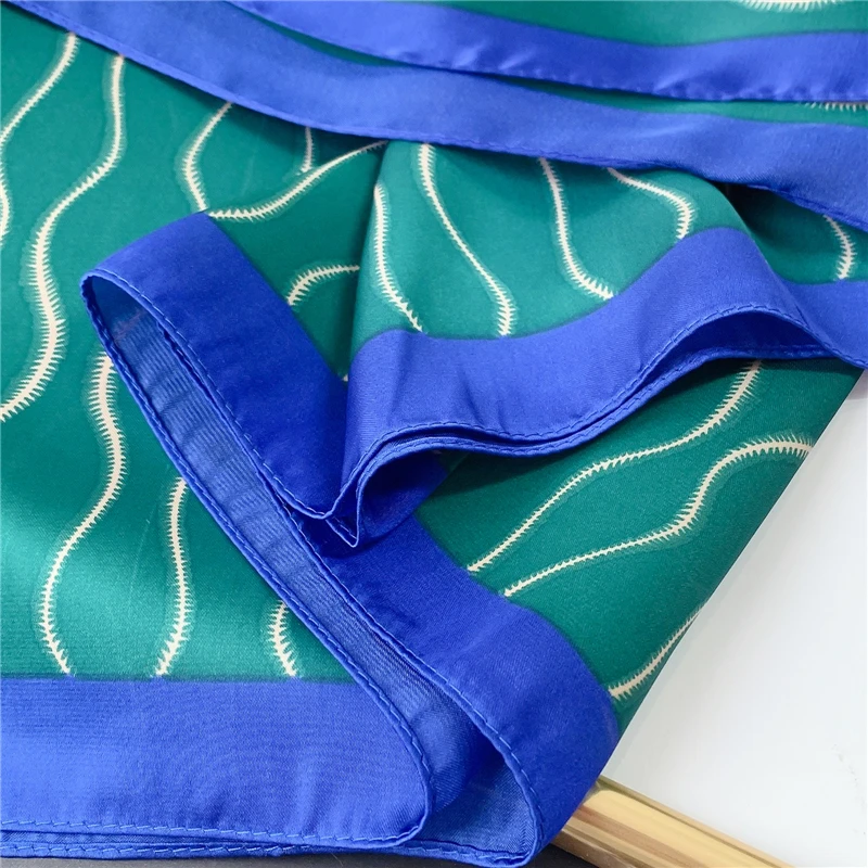 Fashion Silk Square Scarf Lady Foulard Pashmina Bandana Shawl Wrap Wave Print Women Neck Hair Scarves Spring Neckerchief 
Fashion Silk Square Scarf Lady Foulard Pashmina Bandana Shawl Wrap Wave Print Women Neck Hair Scarves Spring Neckerchief