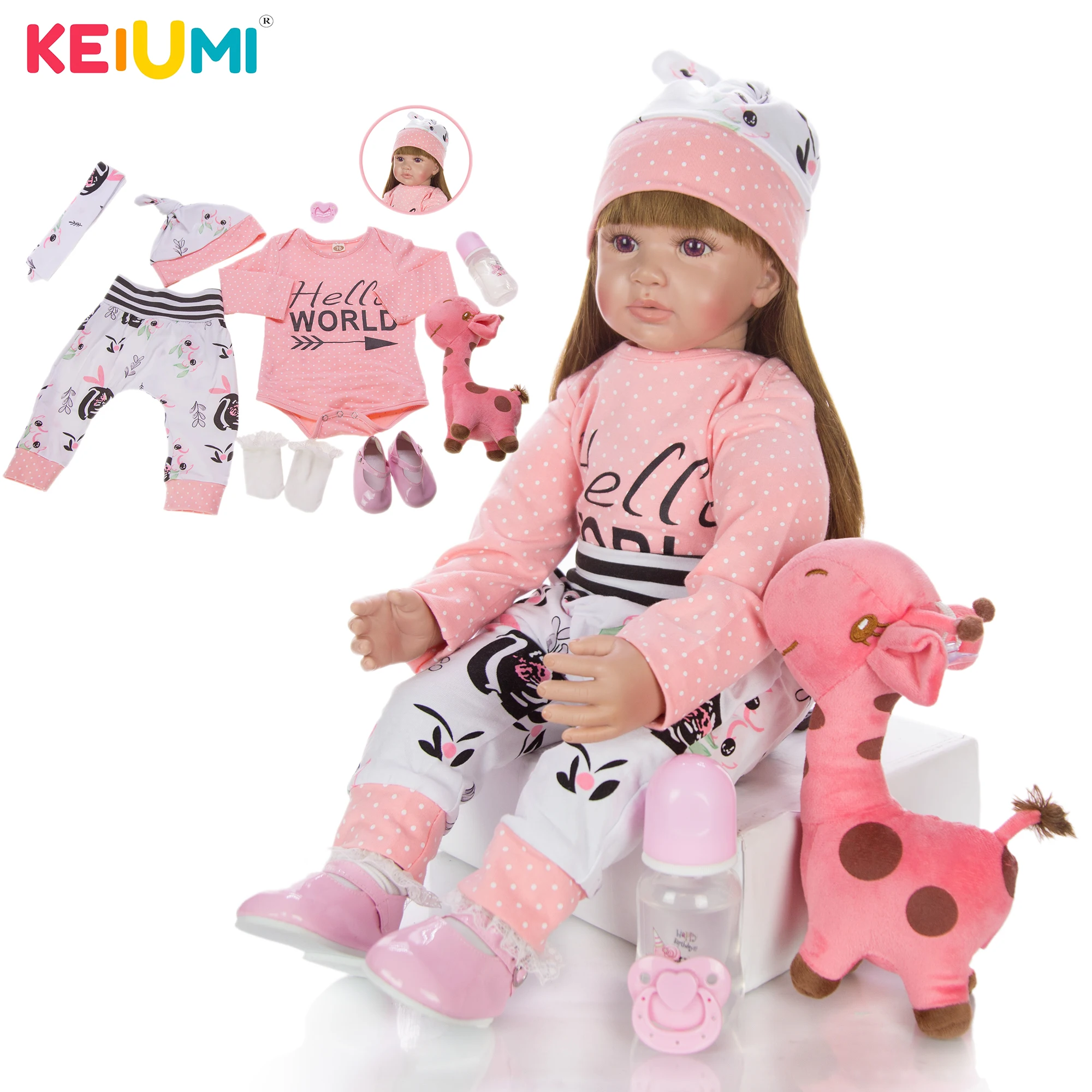 KEIUMI реальные 24-дюймовые принцессы Reborn Baby куклы Мягкие силиконовые виниловые красивые мягкие Reborn Boneca для детей подарки на день рождения
KEIUMI реальные 24-дюймовые принцессы Reborn Baby куклы Мягкие силиконовые виниловые красивые мягкие Reborn Boneca для детей подарки на день рождения