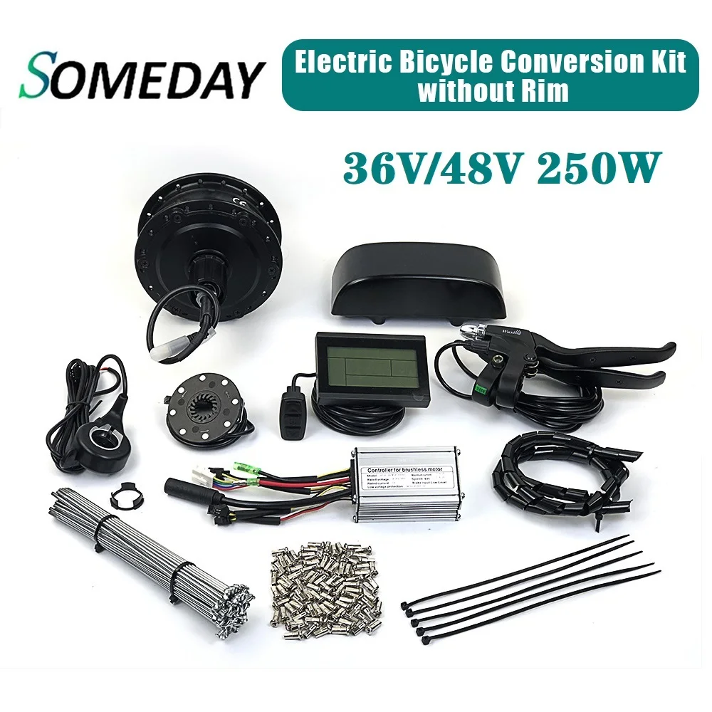 SOMEDAY 36V/48V 250W Electric Bicycle Conversion Kit Front Rear Motor Wheel without Rim for Bike MTB Scooter
SOMEDAY 36V/48V 250W Electric Bicycle Conversion Kit Front Rear Motor Wheel without Rim for Bike MTB Scooter