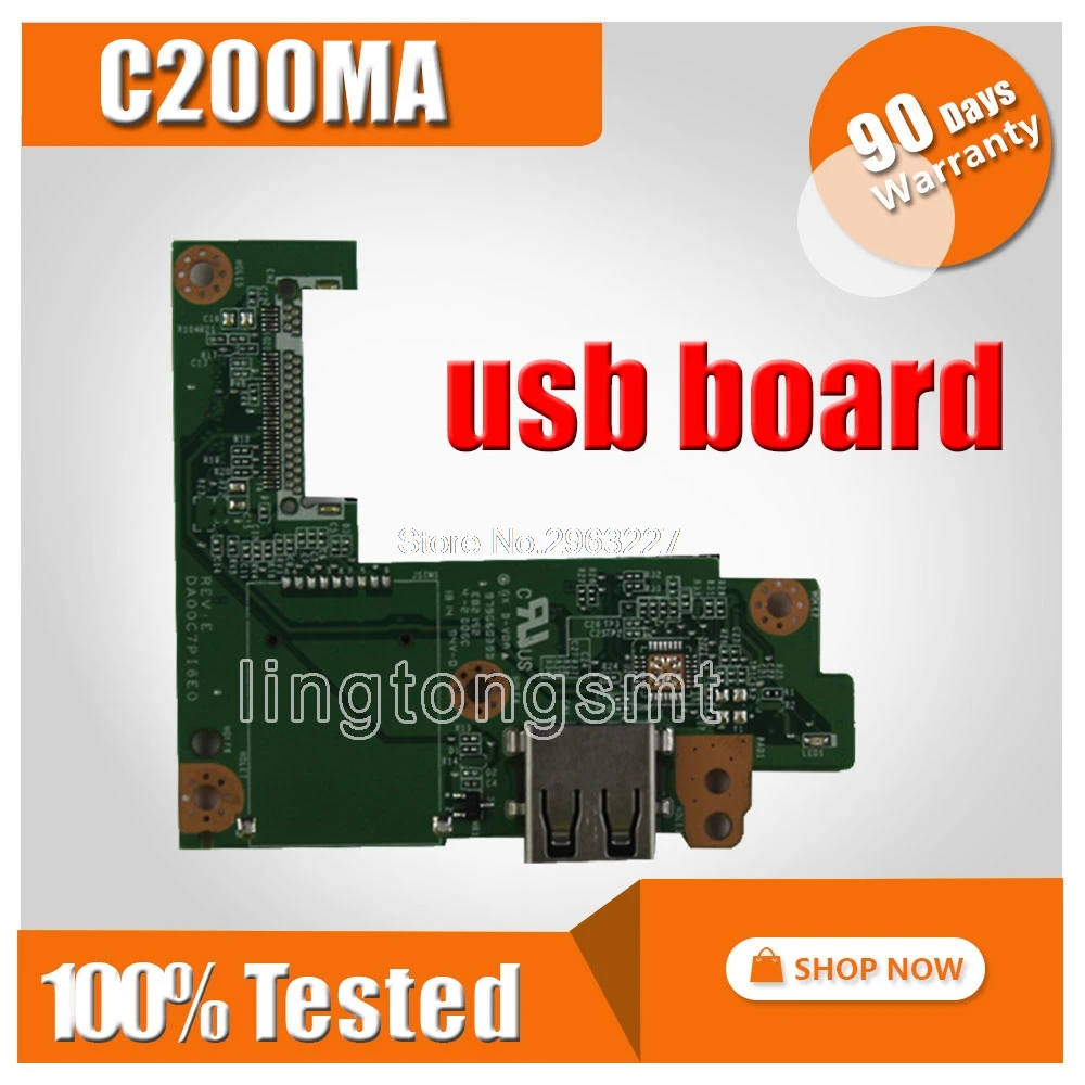 Original For Asus C200MA USB notebook USB interface board comprehensive test Tested work well
Original For Asus C200MA USB notebook USB interface board comprehensive test Tested work well