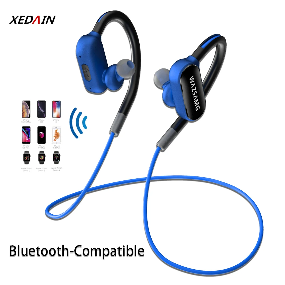 Беспроводные Bluetooth наушники R10 водонепроницаемые спортивные с микрофоном для