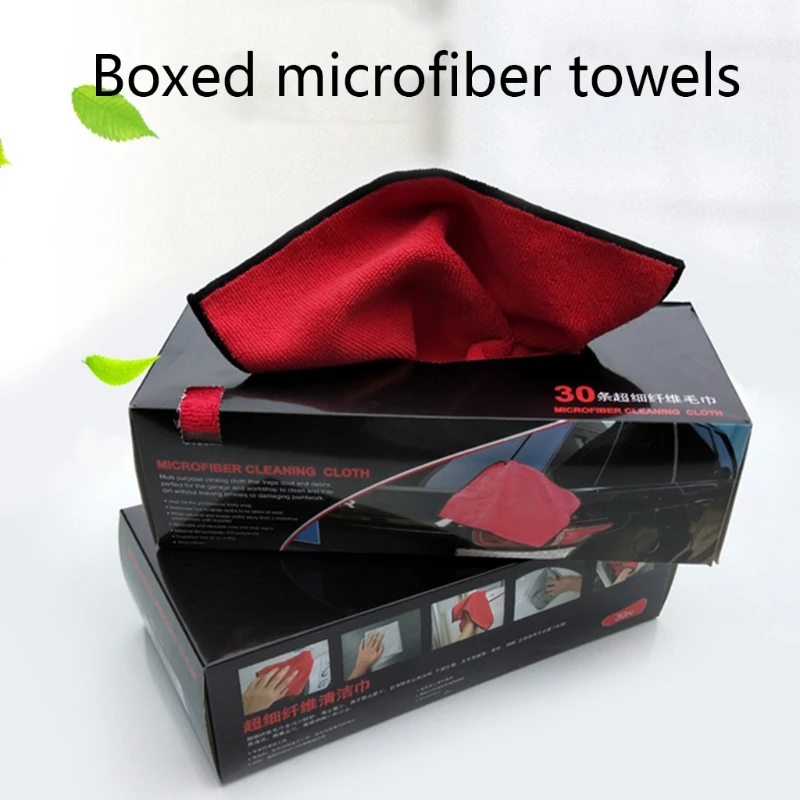 30Pcs/Box 30X30cm Microfiber Towel Car Washing Cloth Cleaning Wax Polishing Plush Washing Drying Towel 2 Colors
30Pcs/Box 30X30cm Microfiber Towel Car Washing Cloth Cleaning Wax Polishing Plush Washing Drying Towel 2 Colors
