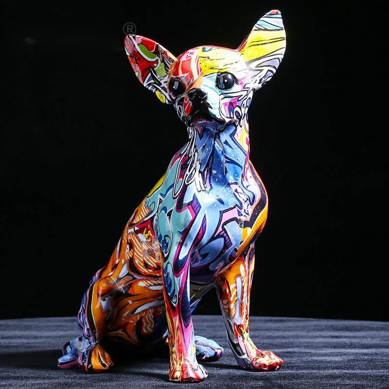 Creative Color Chihuahua Dog Statue Resin sculpture Crafts Simple Living Room Ornaments Home Office Store Decors Decorations
Creative Color Chihuahua Dog Statue Resin sculpture Crafts Simple Living Room Ornaments Home Office Store Decors Decorations