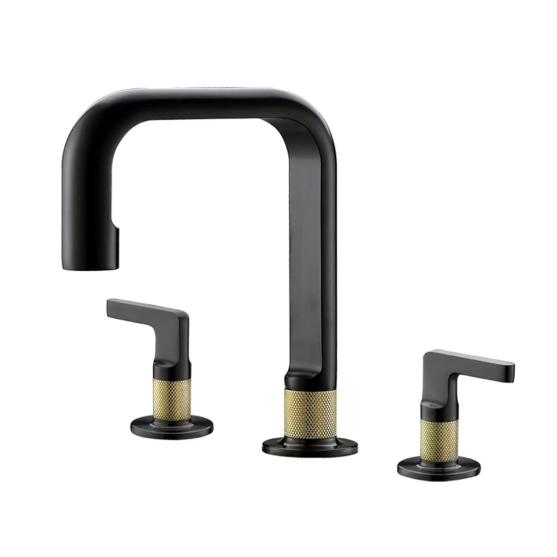 Popular Simplicity Brass bathroom sink faucet Double handle three holes cold hot water basin mixer tap Top quality faucet
Popular Simplicity Brass bathroom sink faucet Double handle three holes cold hot water basin mixer tap Top quality faucet