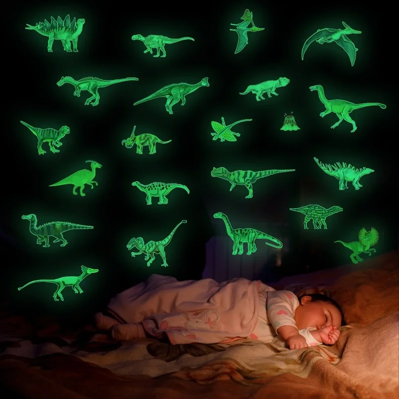 Fluorescent Stickers Cartoon Dinosaur Green Wall Stickers Children's Room Luminous Stickers Blue Self-adhesive
Fluorescent Stickers Cartoon Dinosaur Green Wall Stickers Children's Room Luminous Stickers Blue Self-adhesive