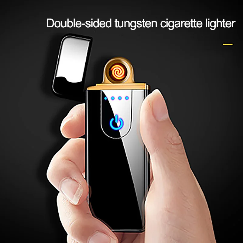 Novelty Electric Touch Sensor Cool Lighter USB Rechargeable Portable Windproof lighters Household Smoking Accessories
Novelty Electric Touch Sensor Cool Lighter USB Rechargeable Portable Windproof lighters Household Smoking Accessories
