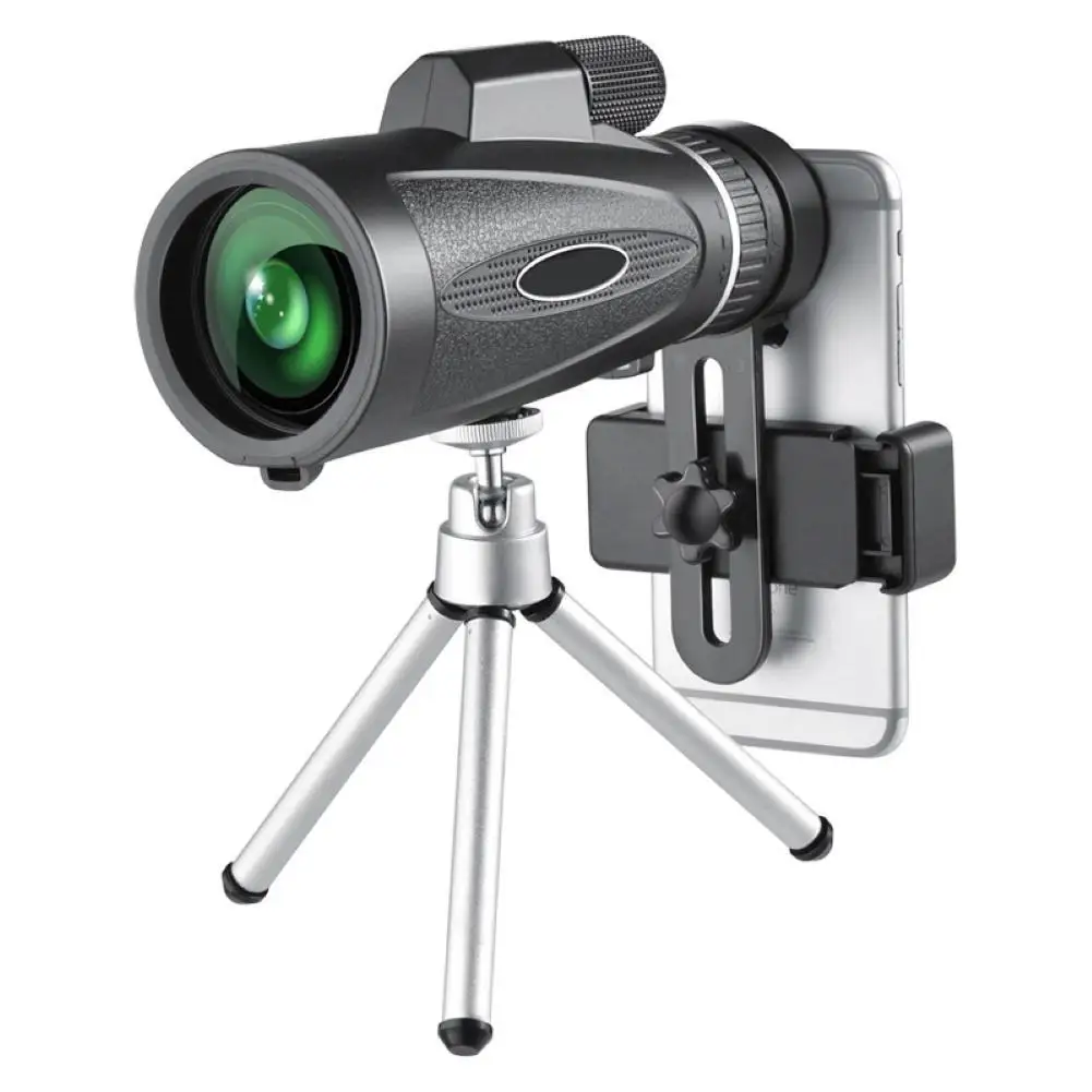 18x62 Portable Optical HD Lens Monocular Telescope with Tripod Mobile Phone Clip Military Spyglass Zoom HD Hunting Optics Scope
18x62 Portable Optical HD Lens Monocular Telescope with Tripod Mobile Phone Clip Military Spyglass Zoom HD Hunting Optics Scope