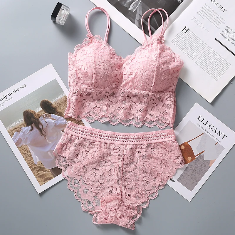 Women Lace Bra Set Sexy Lingerie French Bralette Lace Panties Cropped Bra Panty Set Female Intimates Seamless Underwear Set 2021
Women Lace Bra Set Sexy Lingerie French Bralette Lace Panties Cropped Bra Panty Set Female Intimates Seamless Underwear Set 2021