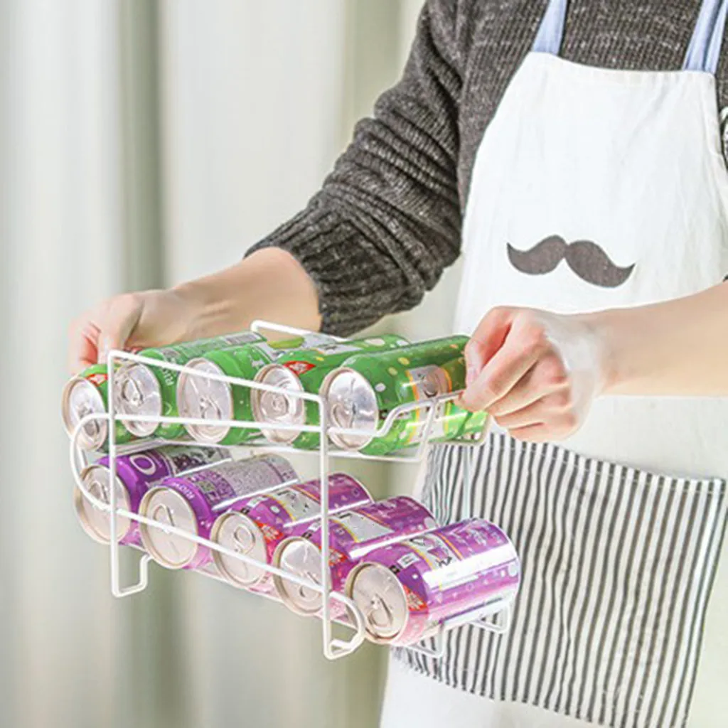 Storage Rack Refrigerator Double Cans Storage Rack Finishing Rack Kitchen Desktop Rack 28x18x14cm high quality Holder
Storage Rack Refrigerator Double Cans Storage Rack Finishing Rack Kitchen Desktop Rack 28x18x14cm high quality Holder
