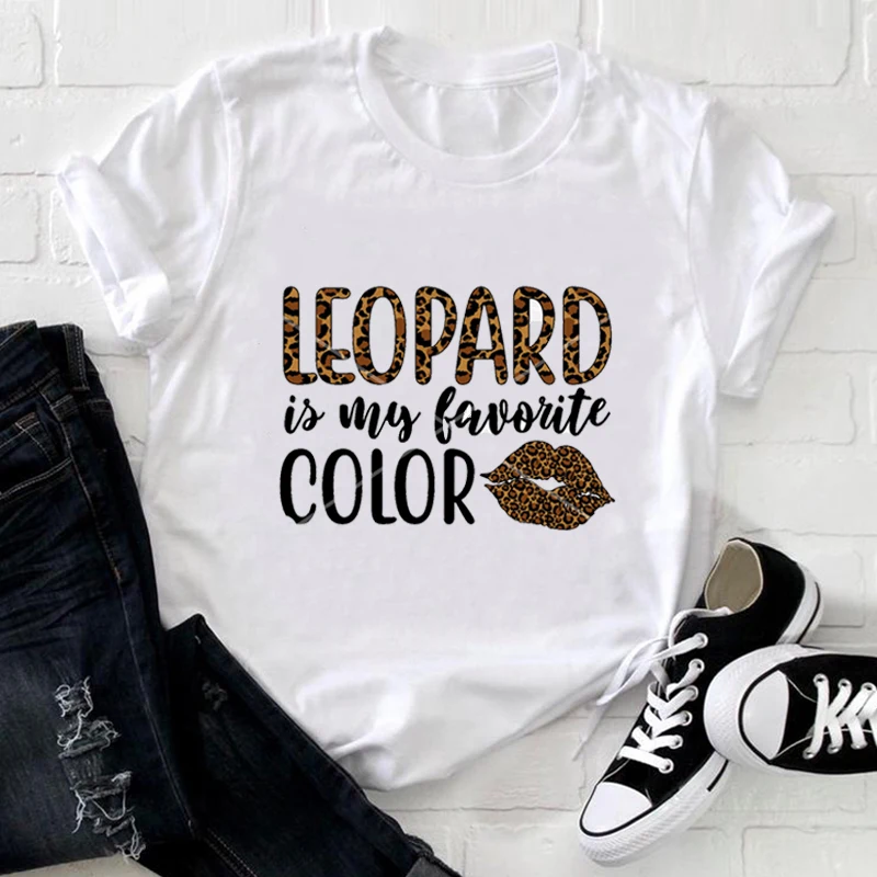 Korean Fashion Woman Blouses Mujer Camisetas Y2k Woman Flower Shirt Women Leopard Print Text Is Fashionable T-Shirt For Women
Korean Fashion Woman Blouses Mujer Camisetas Y2k Woman Flower Shirt Women Leopard Print Text Is Fashionable T-Shirt For Women