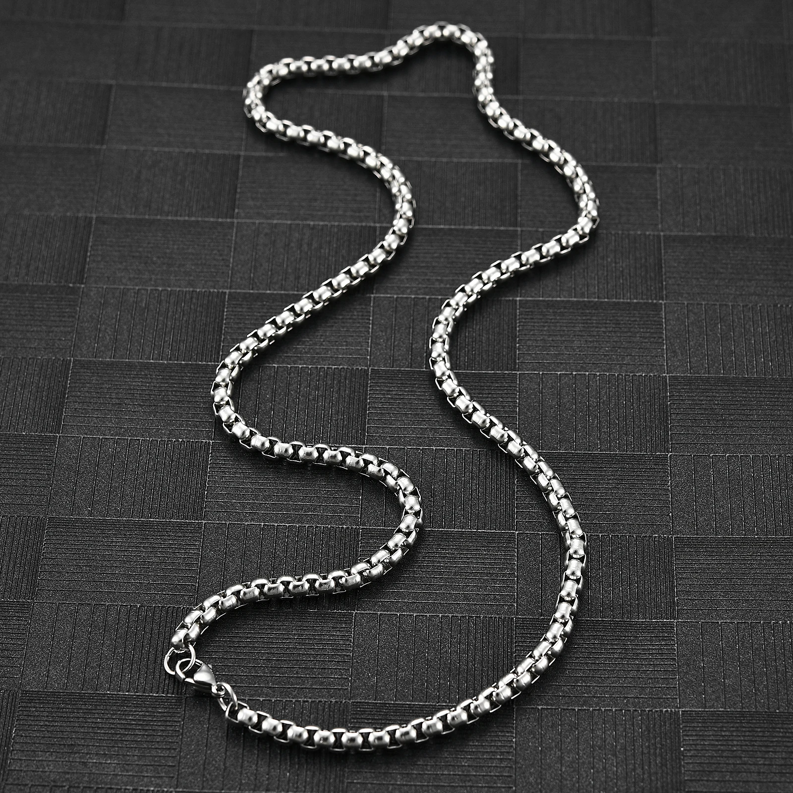 Fashion Stainless Steel Necklace Mens Silver Color High Quality Chain Box Chain Jewelry Gift
Fashion Stainless Steel Necklace Mens Silver Color High Quality Chain Box Chain Jewelry Gift