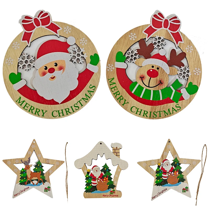 10Pcs Creative Wood Craft Christmas Wooden Pendants Ornaments Kids Gift DIY Xmas Tree Ornament Christmas Party Decorations
10Pcs Creative Wood Craft Christmas Wooden Pendants Ornaments Kids Gift DIY Xmas Tree Ornament Christmas Party Decorations