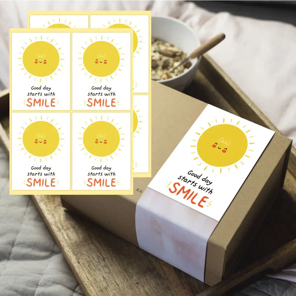 48Pcs Cute Stickers "Good Day Starts with Smile" Food Packaging Mini Label Stickers Decor Cartoon Stickers Thank You Stickers
48Pcs Cute Stickers "Good Day Starts with Smile" Food Packaging Mini Label Stickers Decor Cartoon Stickers Thank You Stickers