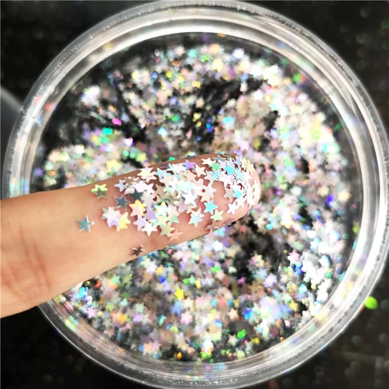 3mm Star Nail Glitter Sequin Paillettes Laser Silver Star Nail Sequin PET Sequins for DIY Nail Art Manicure Decorations 8g
3mm Star Nail Glitter Sequin Paillettes Laser Silver Star Nail Sequin PET Sequins for DIY Nail Art Manicure Decorations 8g