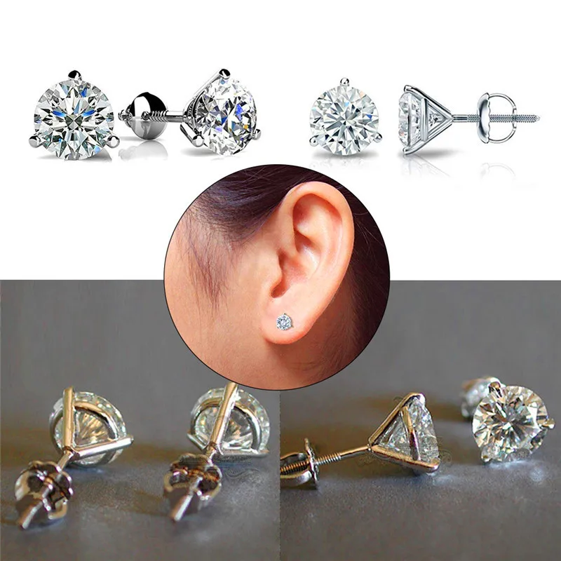 Luxury Female 6/7/8mm Round Lab Diamond Earrings 100% Real 925 Sterling Silver Earrings For Women Small Screw Stud Earrings
Luxury Female 6/7/8mm Round Lab Diamond Earrings 100% Real 925 Sterling Silver Earrings For Women Small Screw Stud Earrings