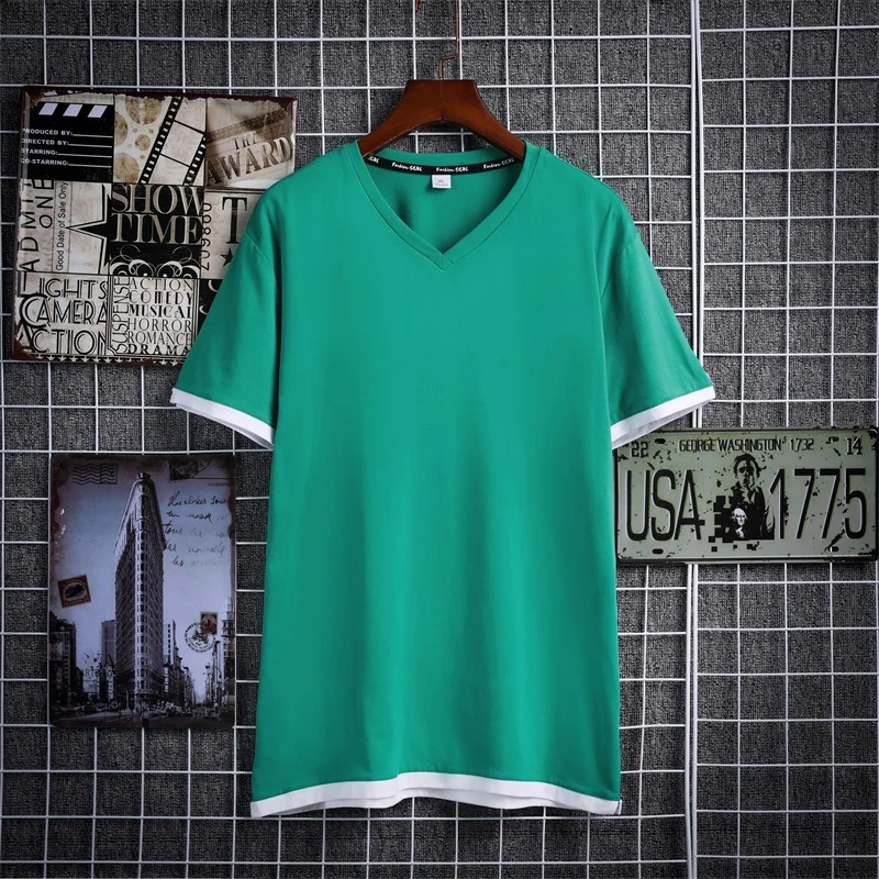 Men Cotton T shirt casual Plus Size mens short sleeve summer t shirt slim fit cotton V collar t shirts 3XL men's fitness Tees
Men Cotton T shirt casual Plus Size mens short sleeve summer t shirt slim fit cotton V collar t shirts 3XL men's fitness Tees